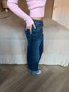 Sonya jeans with cuffs - Blue denim