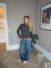 Sessa low-waisted jeans - Blue denim
