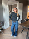 Sessa low-waisted jeans - Blue denim