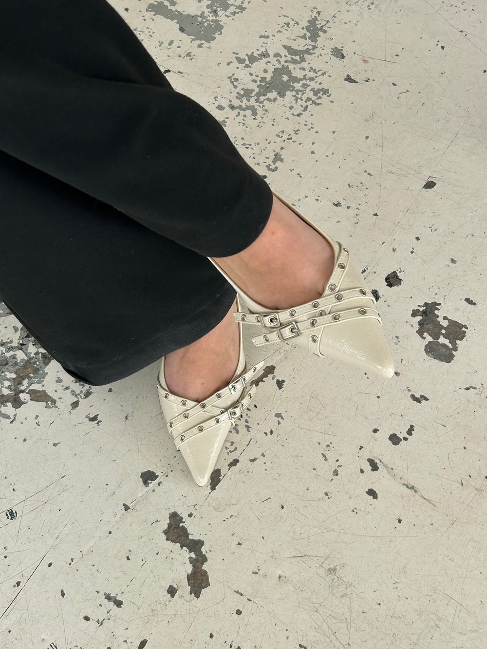 Kandy slingback heels - Cream