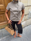Maxima shirt with buttons - Taupe
