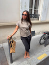 Maxima shirt with buttons - Taupe