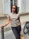Maxima shirt with buttons - Taupe