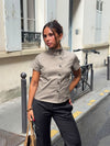 Maxima shirt with buttons - Taupe