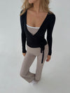 Motion wrap blouse - Jet Black