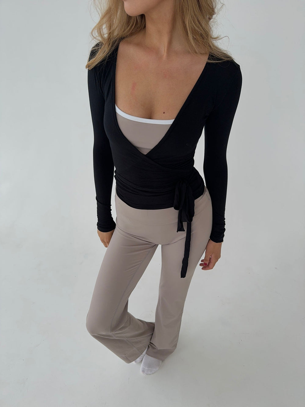 Motion wrap blouse - Jet Black