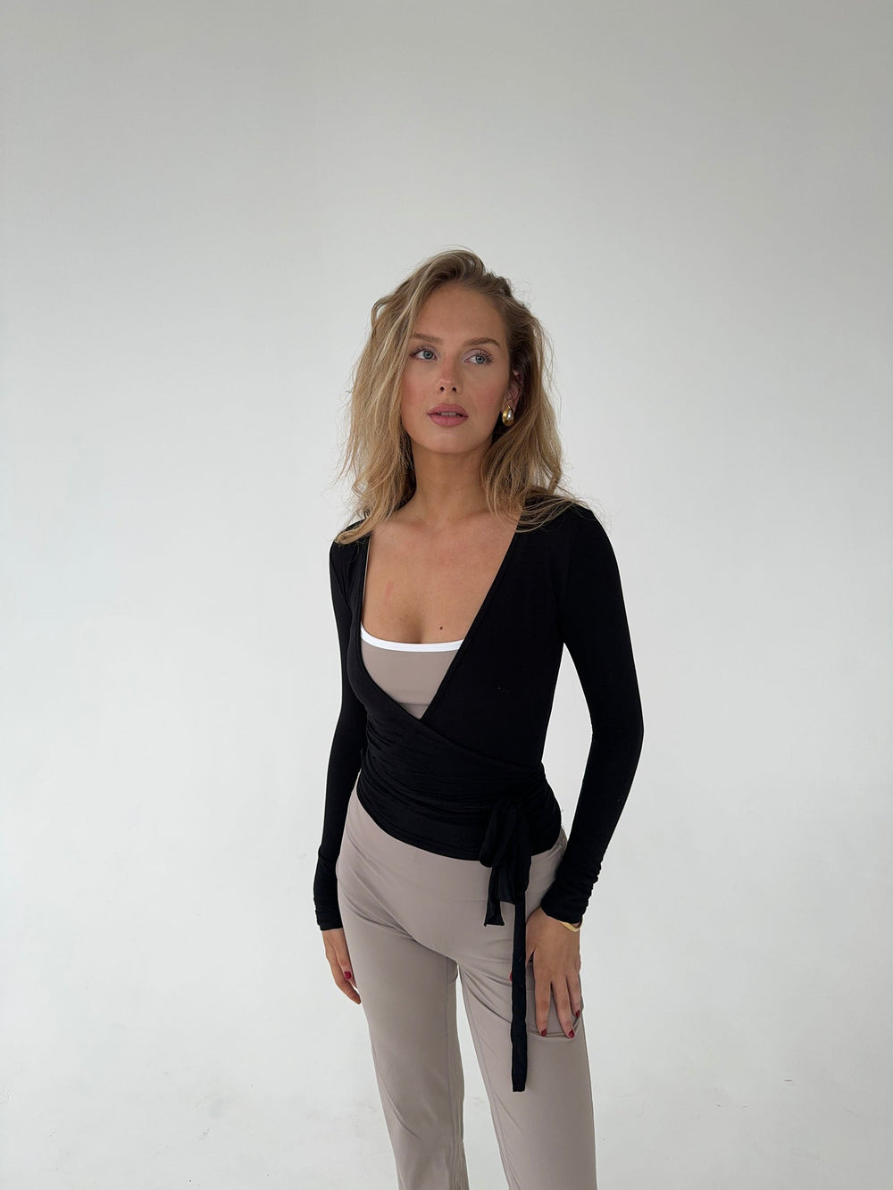 Motion wrap blouse - Jet Black