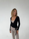 Motion wrap blouse - Jet Black