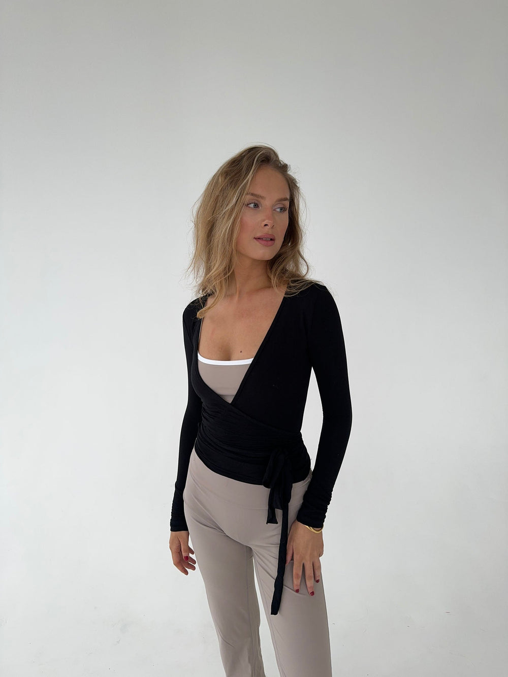 Motion wrap blouse - Jet Black