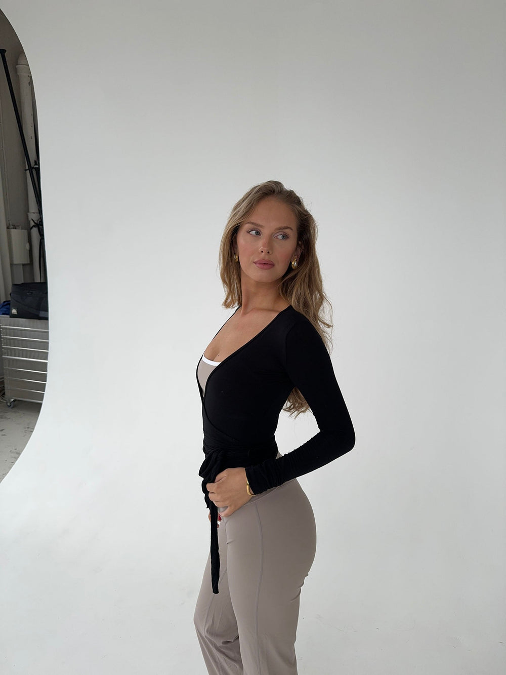 Motion wrap blouse - Jet Black
