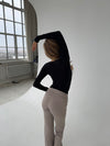 Motion wrap blouse - Jet Black