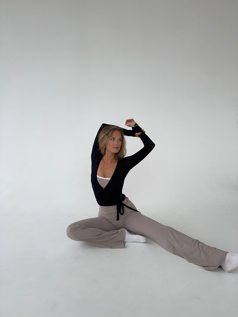 Motion wrap blouse - Jet Black