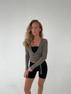 Motion wrap blouse - Ash