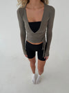 Motion wrap blouse - Ash