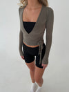 Motion wrap blouse - Ash