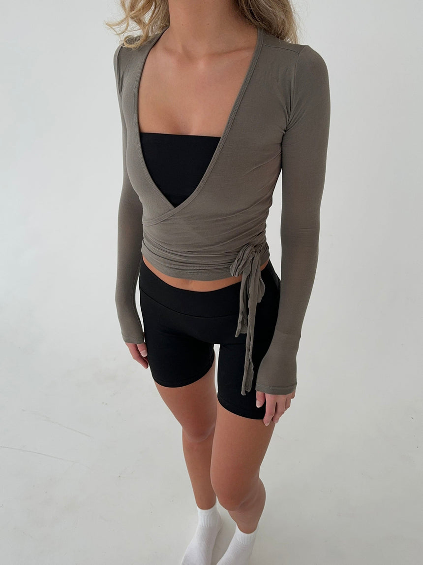 Motion wrap blouse - Ash