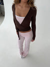Motion wrap blouse - Espresso