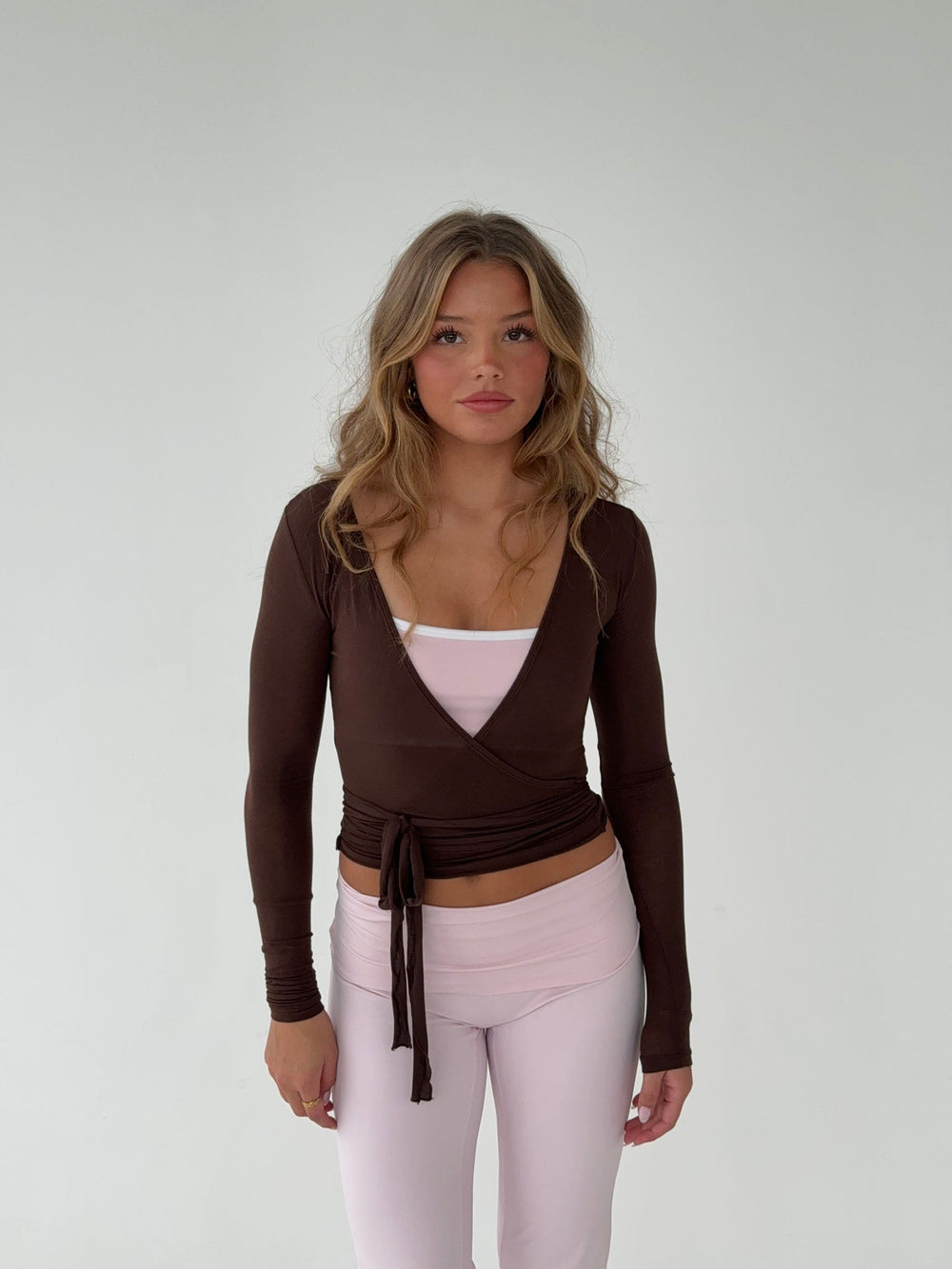 Motion wrap blouse - Espresso