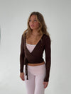 Motion wrap blouse - Espresso