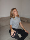 Leontine cable-knit polo - Grey