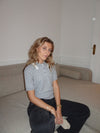 Leontine cable-knit polo - Grey