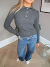 Sandra knitted polo - Dark grey