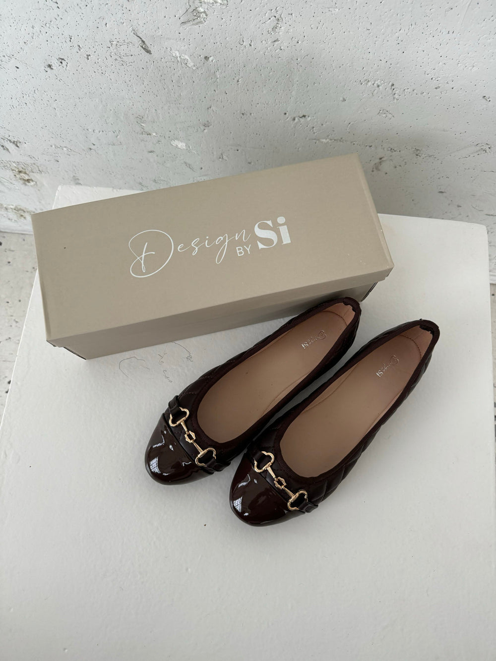 Ronda ballet flats with pattern - Brown