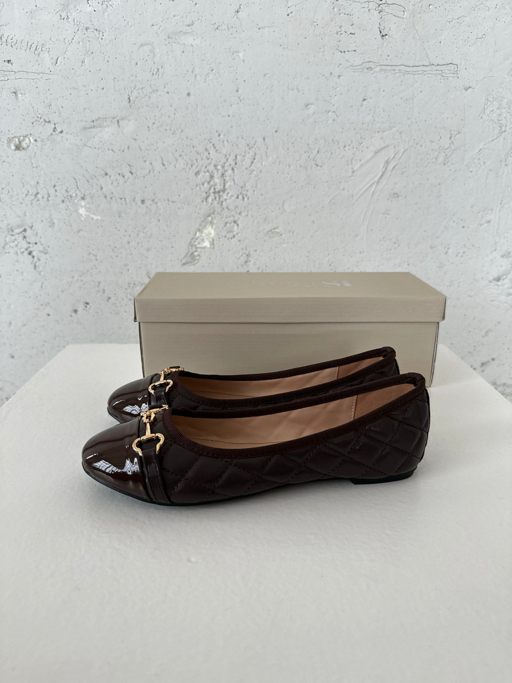 Ronda ballet flats with pattern - Brown