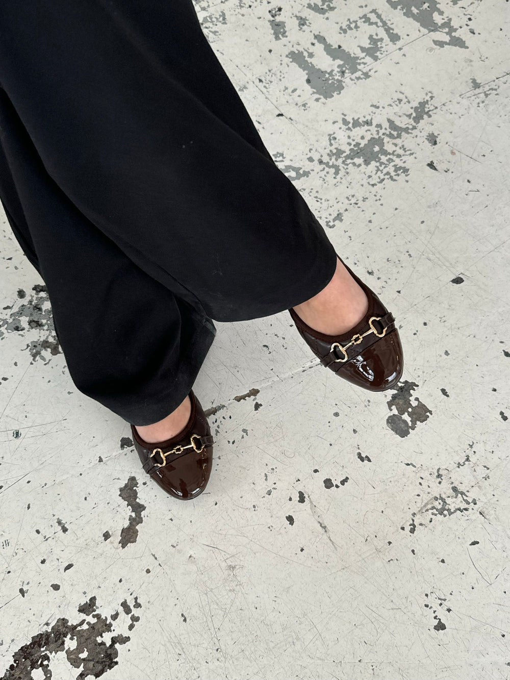 Ronda ballet flats with pattern - Brown
