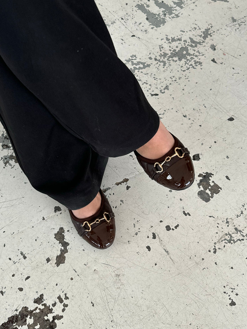 Ronda ballet flats with pattern - Brown