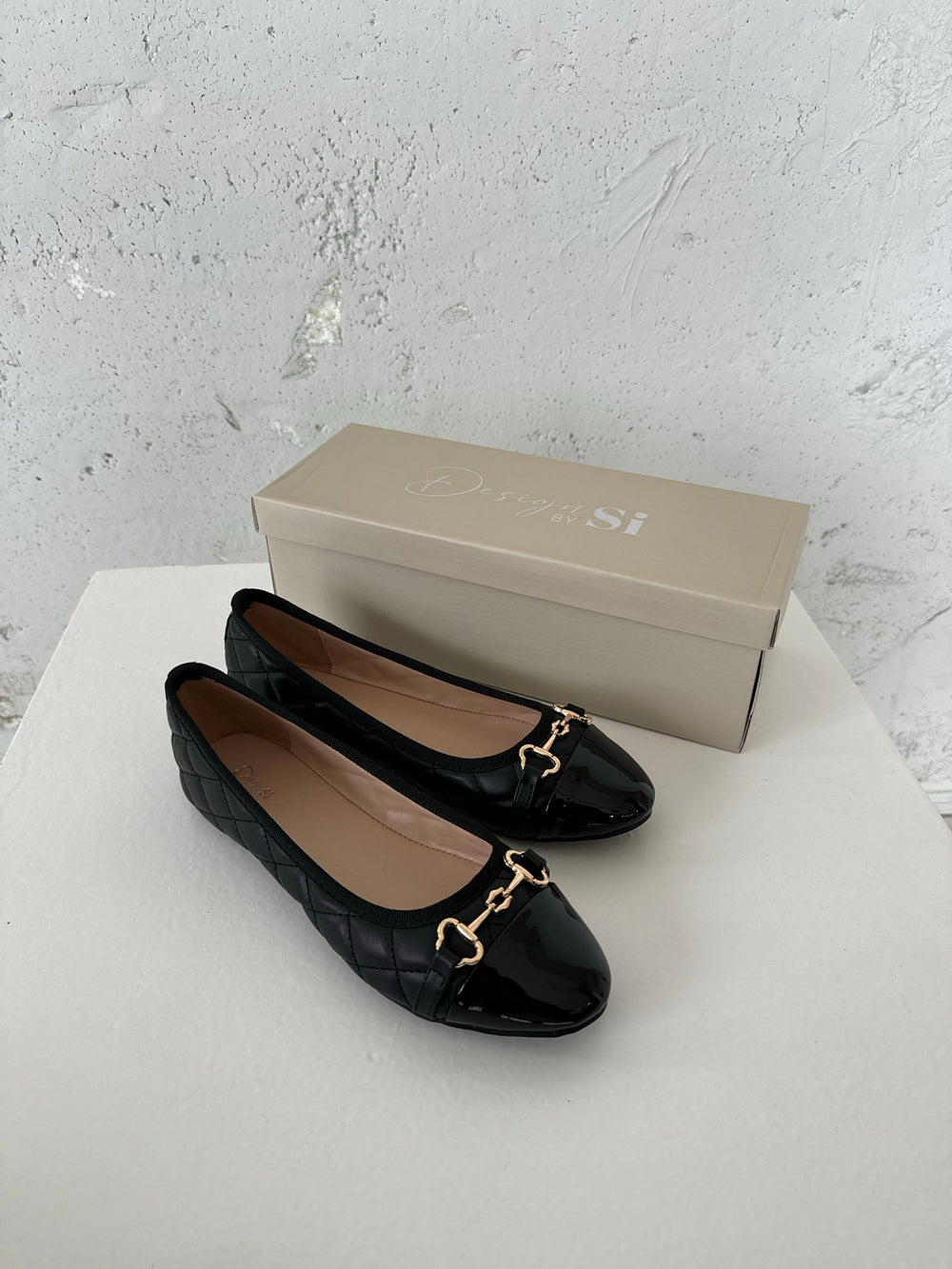 Ronda ballet flats with pattern - Black