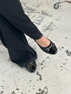 Ronda ballet flats with pattern - Black