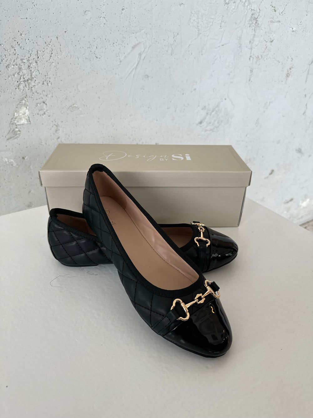 Ronda ballet flats with pattern - Black