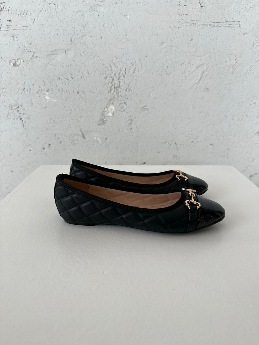 Ronda ballet flats with pattern - Black