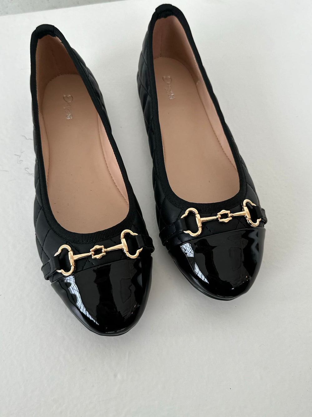 Ronda ballet flats with pattern - Black