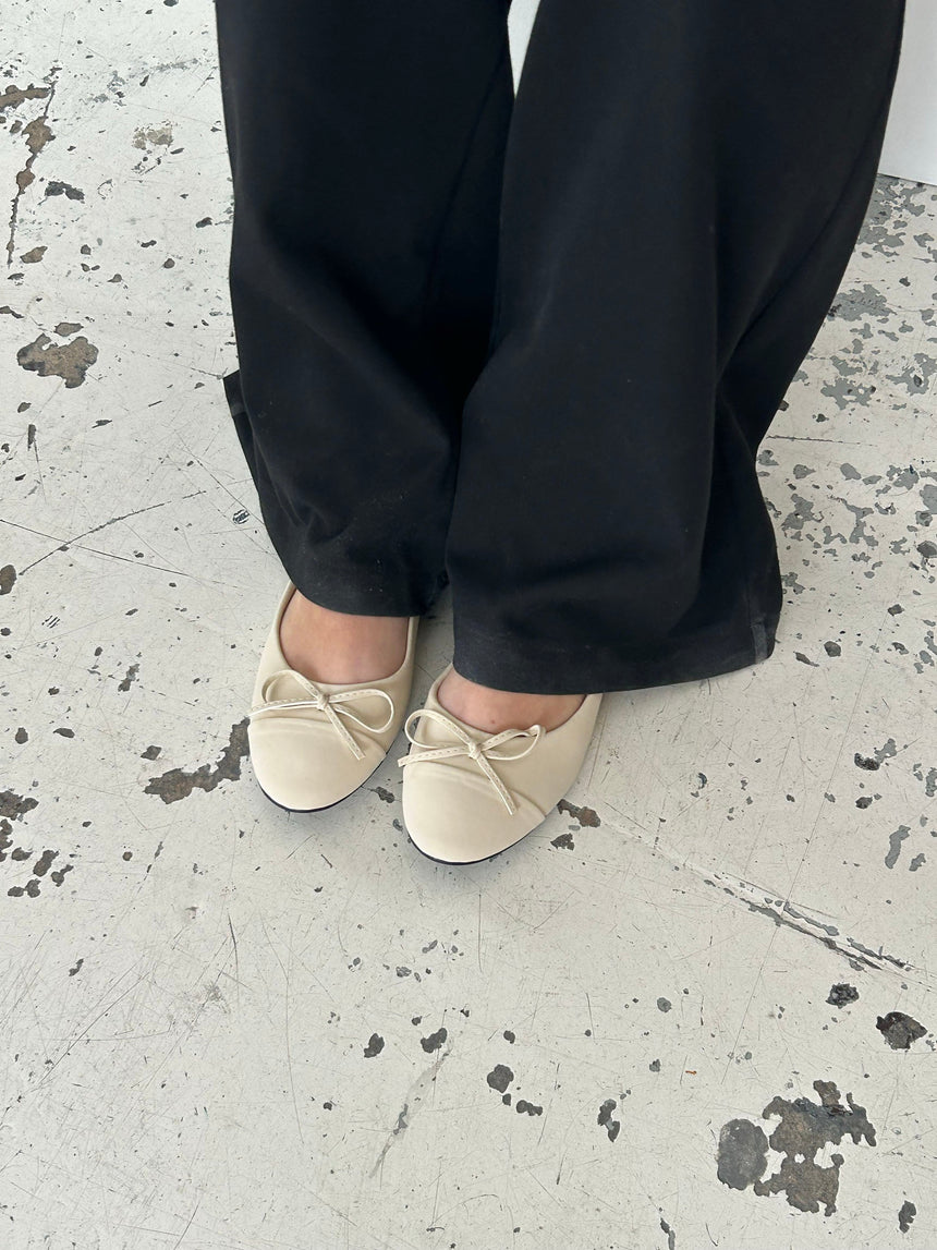 Segovia ballet flats with a bow - Off-white