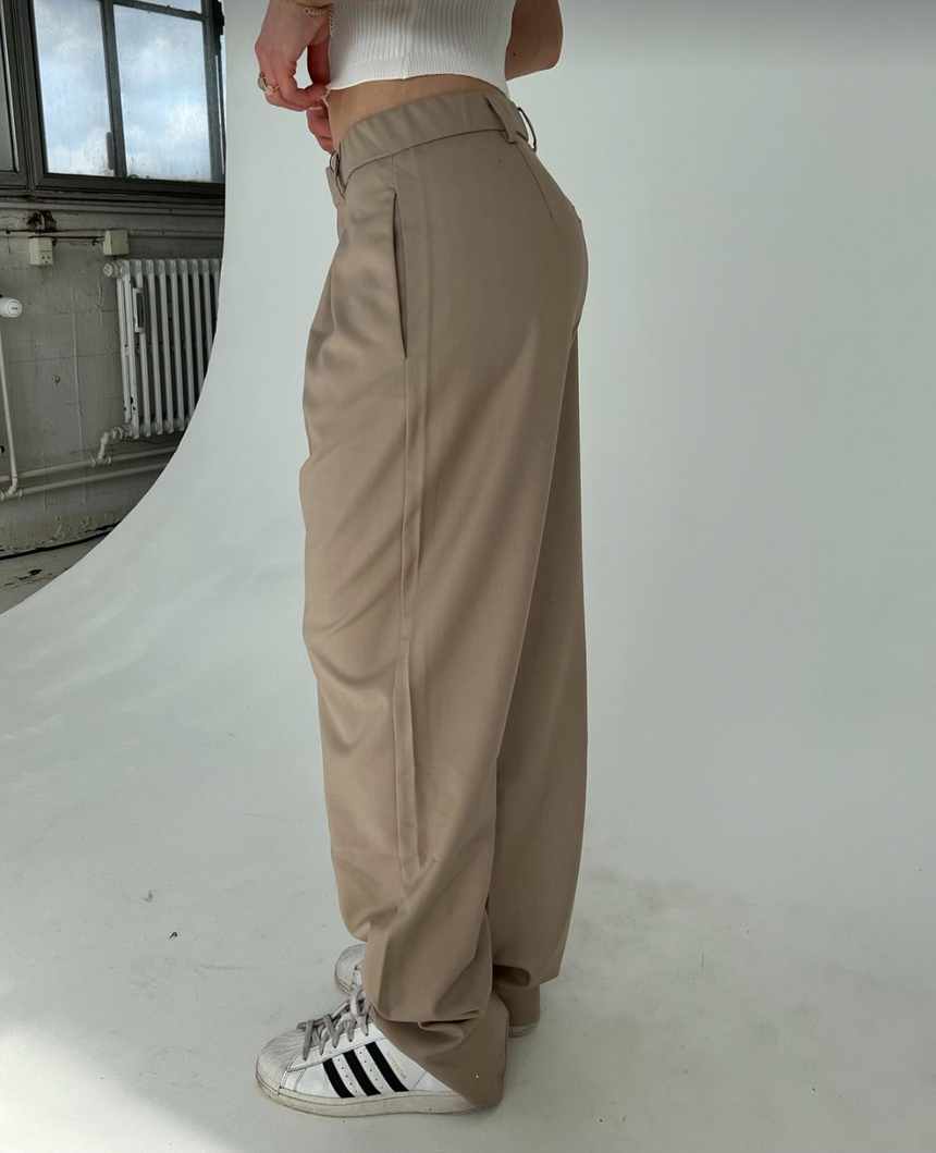 Lisette oversized suit pants - Beige