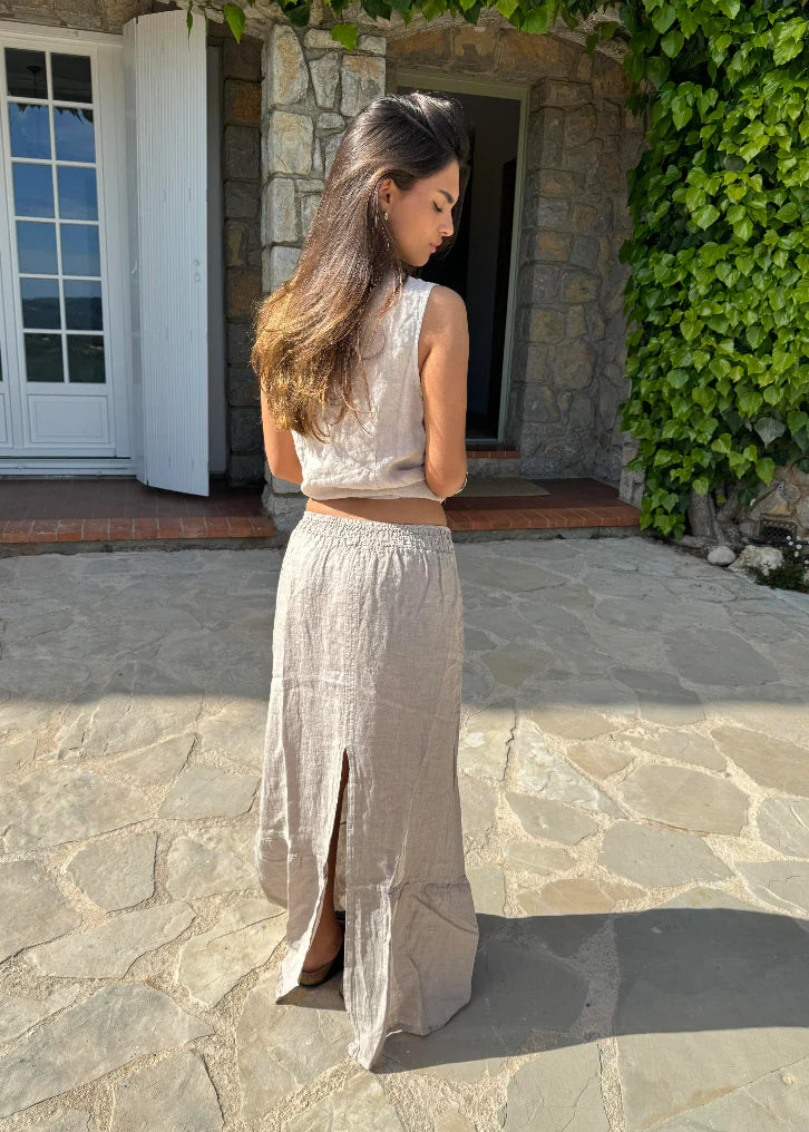 Nathalia linen skirt - beige
