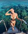 Bruna glitter bikini - Beige