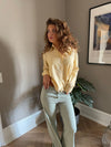 Liva button shirt with stripes - Yellow/white