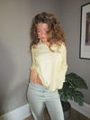 Liva button shirt with stripes - Yellow/white