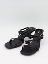 Whitney heels with wrapped leather details - Black