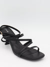 Whitney heels with wrapped leather details - Black