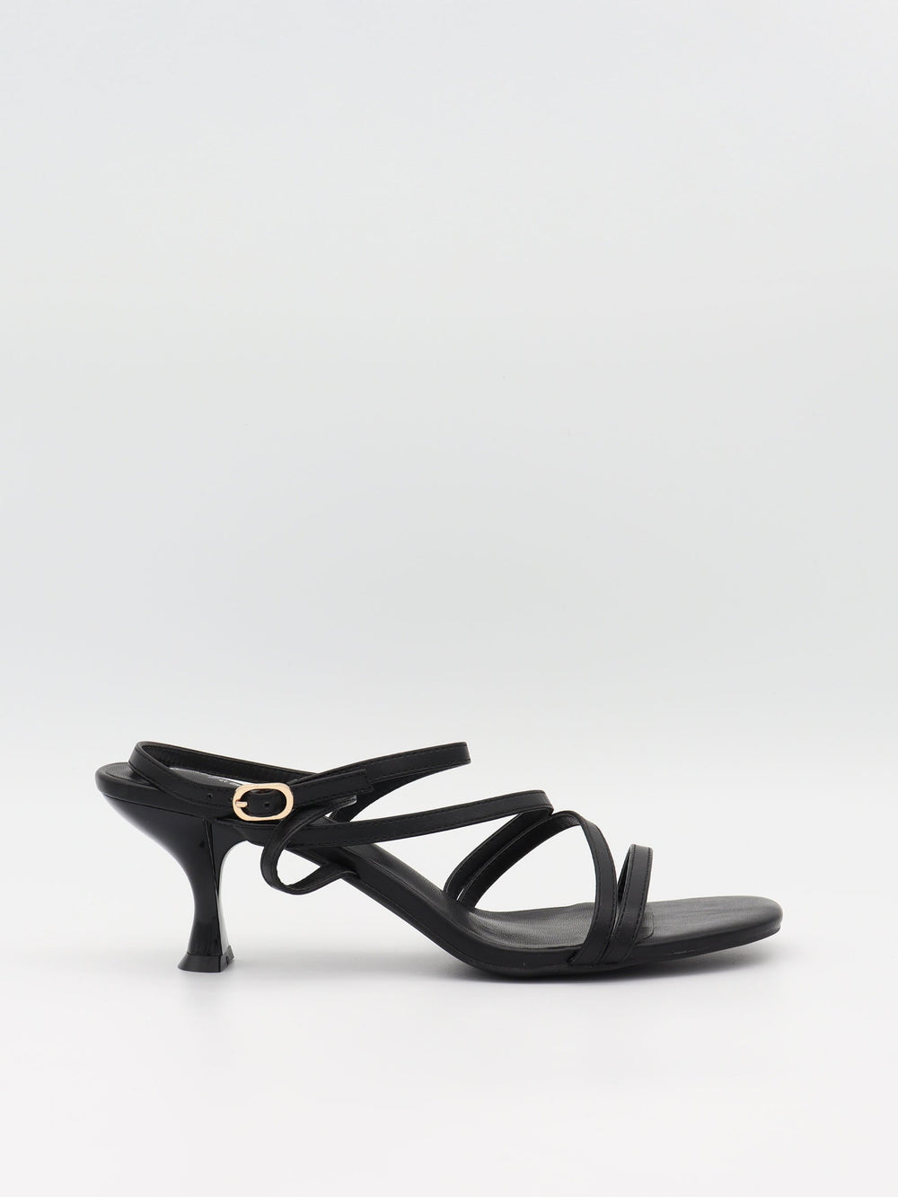Whitney heels with wrapped leather details - Black