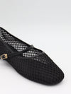 Tilda ballerinas in net material with strap - Black