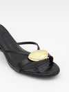 Cleopatra mini heels with gold details - Black