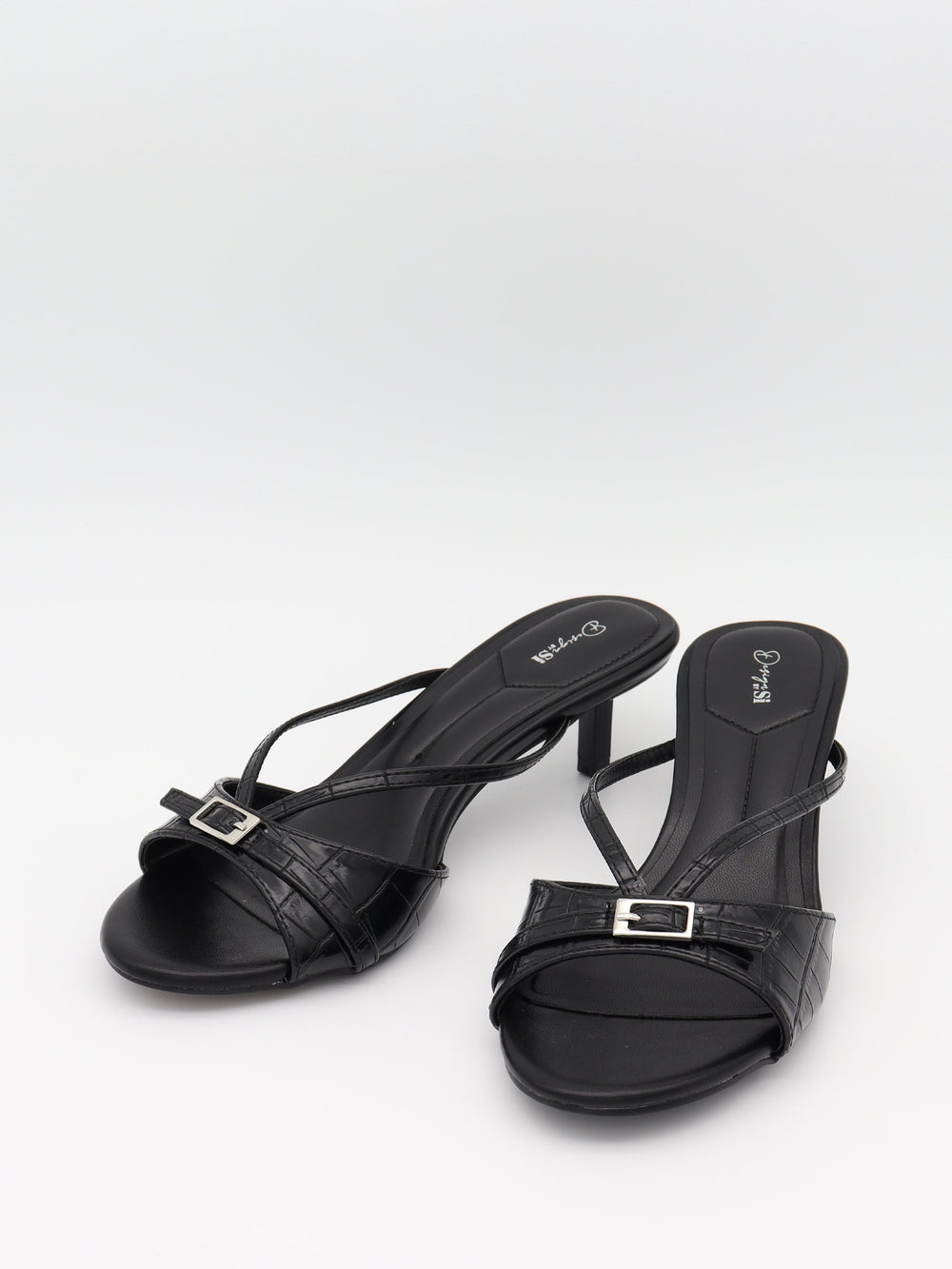 Teleo mini heels with buckle detail - Black