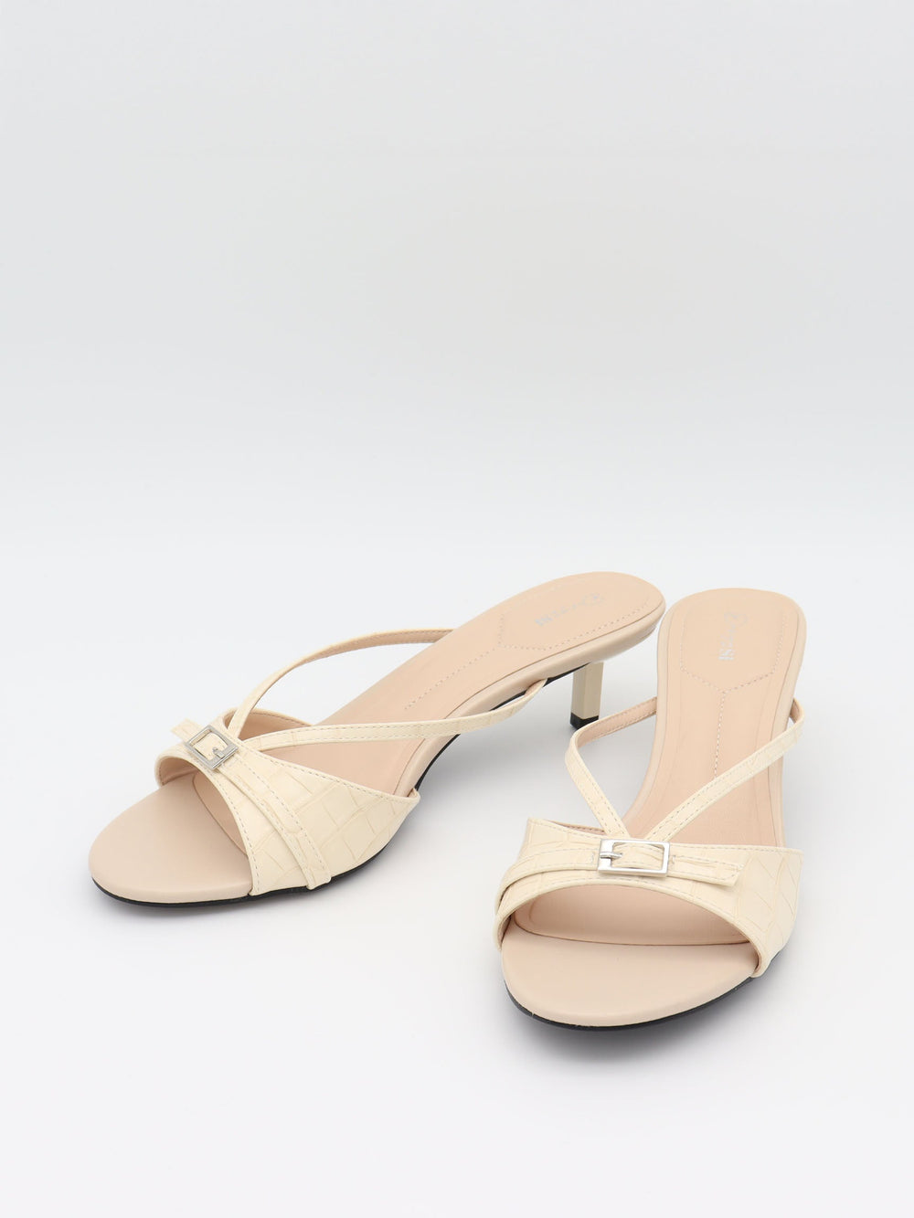 Teleo mini heels with buckle detail - Cream