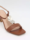 Spania heels with silver details – Brown