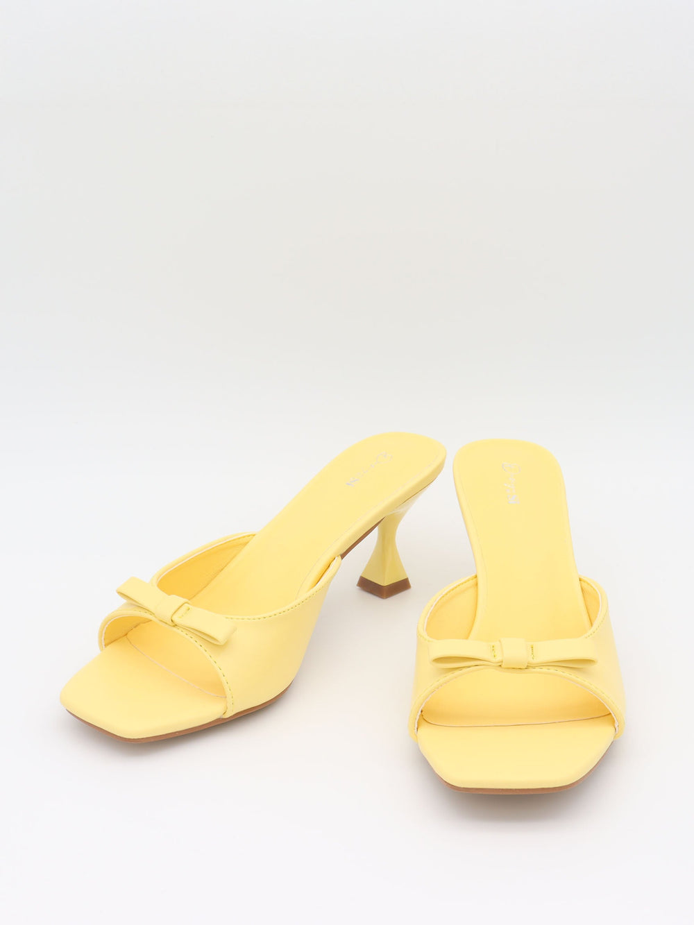 Pastella mules with bow - Light yellow